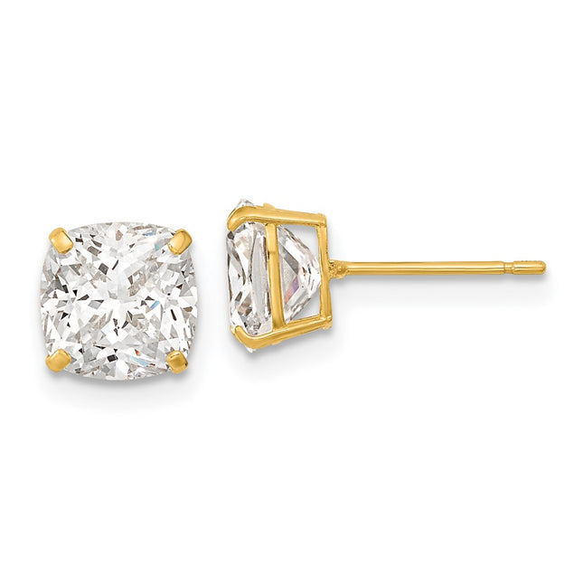 14k Yellow Gold Earrings Style XE3167CZ - Classique Jewelry Inc.