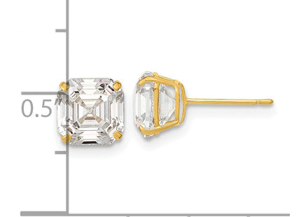 14k Yellow Gold Earrings Style XE3168CZ - Classique Jewelry Inc.