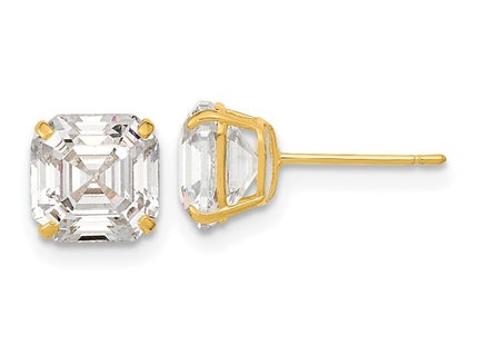 14k Yellow Gold Earrings Style XE3168CZ - Classique Jewelry Inc.