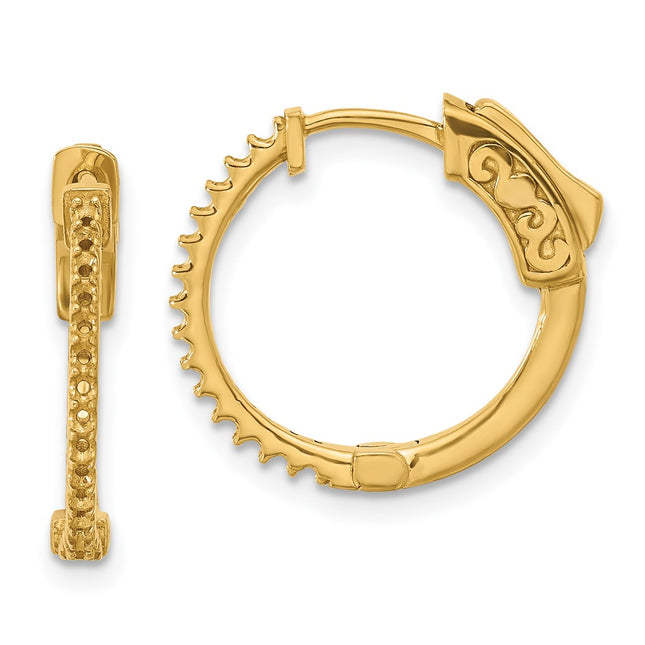 14k Yellow Gold Earrings Style XE3254 - Classique Jewelry Inc.