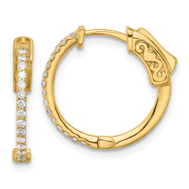 14k Yellow Gold Earrings Style XE3254AA - Classique Jewelry Inc.
