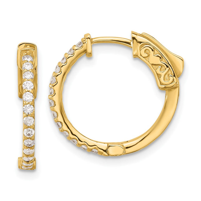 14k Yellow Gold Earrings Style XE3255AA - Classique Jewelry Inc.