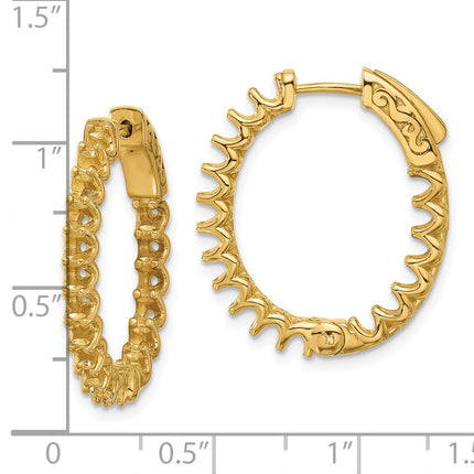 14k Yellow Gold Earrings Style XE3263 - Classique Jewelry Inc.