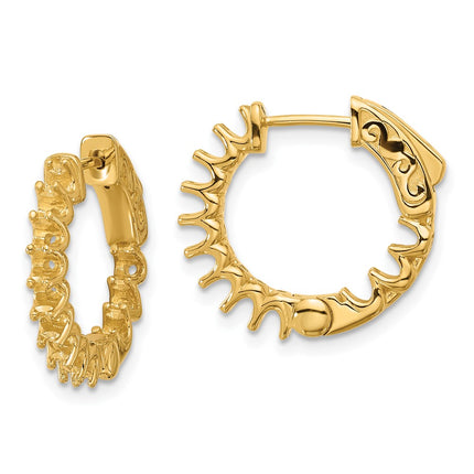 14k Yellow Gold Earrings Style XE3267 - Classique Jewelry Inc.