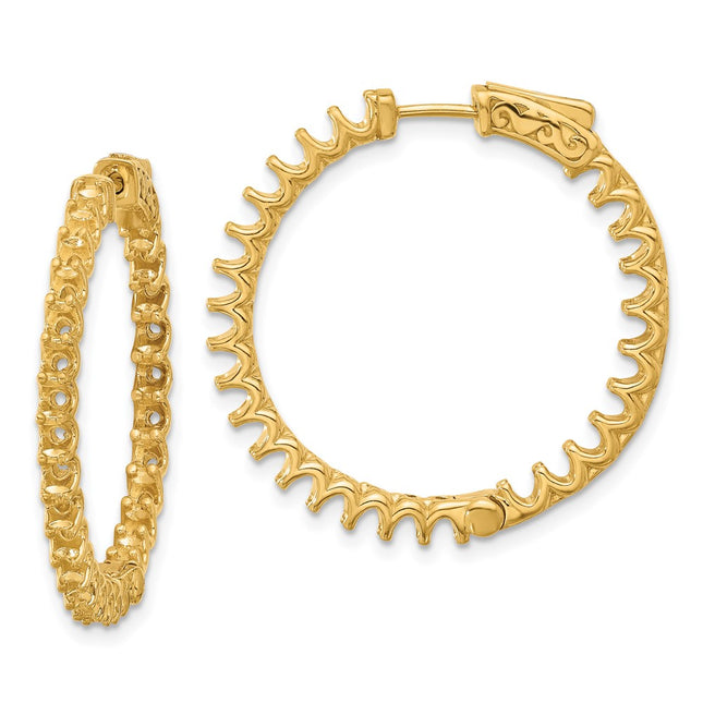14k Yellow Gold Earrings Style XE3272 - Classique Jewelry Inc.