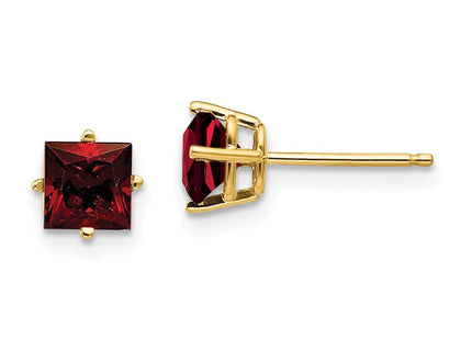 14K gold garnet earrings