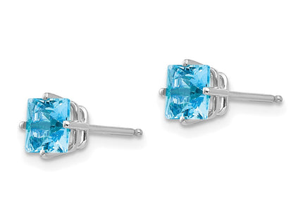 14K white gold earrings, alternate view