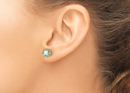 14K gold quartz earrings, another view