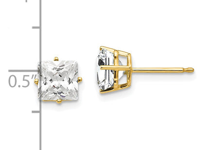 14k Yellow Gold Earrings Style XE62CZ - Classique Jewelry Inc.