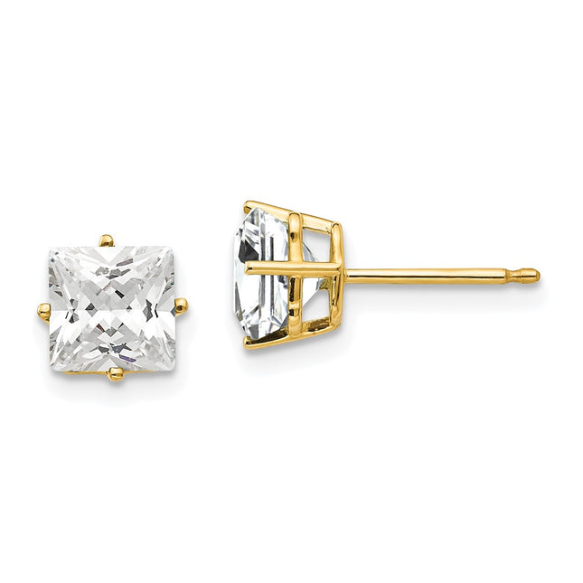 14k Yellow Gold Earrings Style XE62CZ - Classique Jewelry Inc.