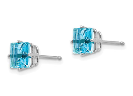 14K white gold earrings, alternate view