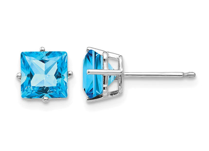 14K white gold earrings