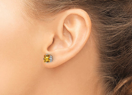 14K white gold citrine earrings, another view