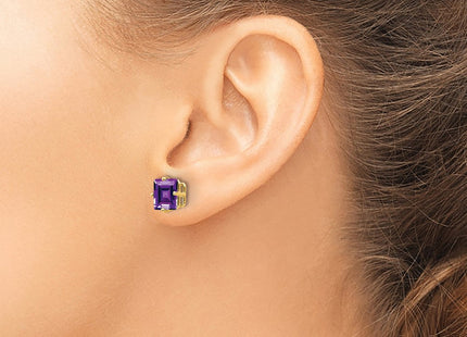 14K gold quartz earrings, another view