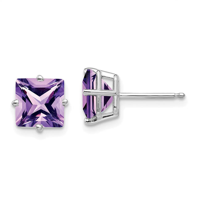 14k White Gold Earrings Style XE63WAM - Classique Jewelry Inc.
