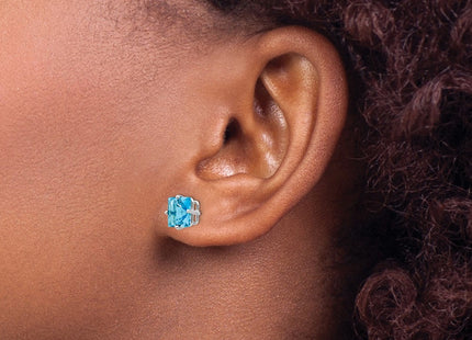14K white gold earrings, further view