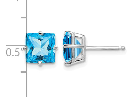 14K white gold earrings, another view