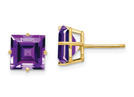 14k Yellow Gold Earrings Style XE64AM - Classique Jewelry Inc.