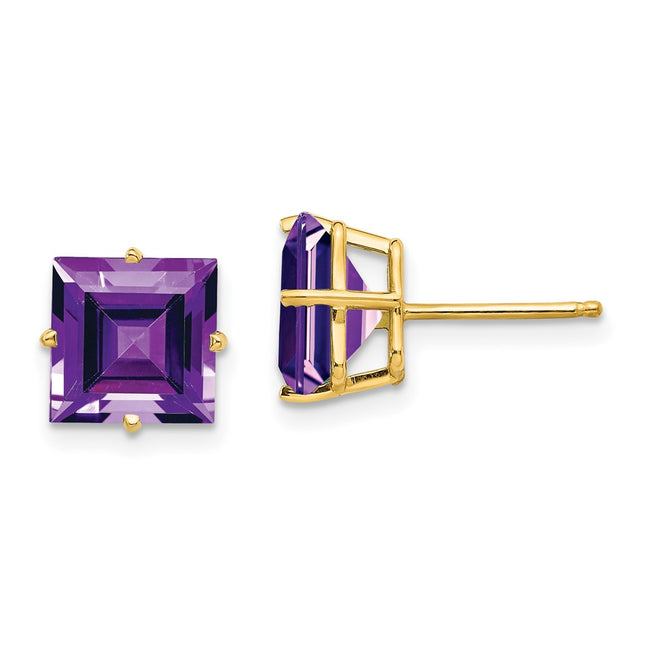 14k Yellow Gold Earrings Style XE64AM - Classique Jewelry Inc.