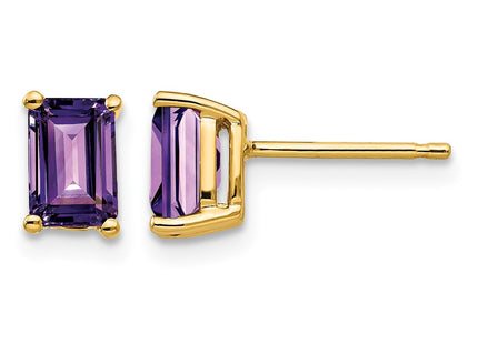 14K gold amethyst earrings