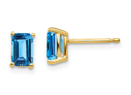 14k Yellow Gold Earrings Style XE65BT - Classique Jewelry Inc.