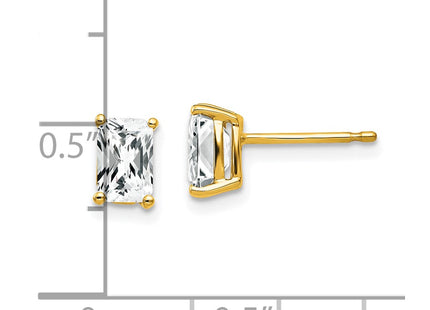 14k Yellow Gold Earrings Style XE65CZ - Classique Jewelry Inc.