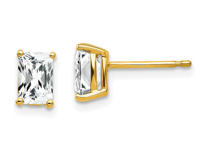 14k Yellow Gold Earrings Style XE65CZ - Classique Jewelry Inc.
