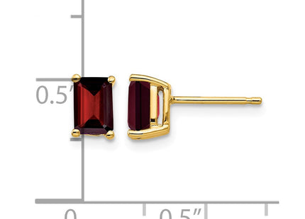 14K gold emerald earrings, further view