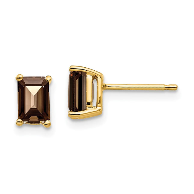 14k Yellow Gold Earrings Style XE65SQ - Classique Jewelry Inc.