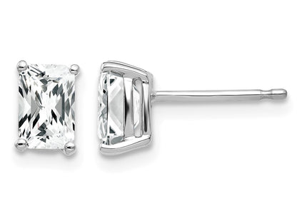 14K white gold cubic zirconia earrings