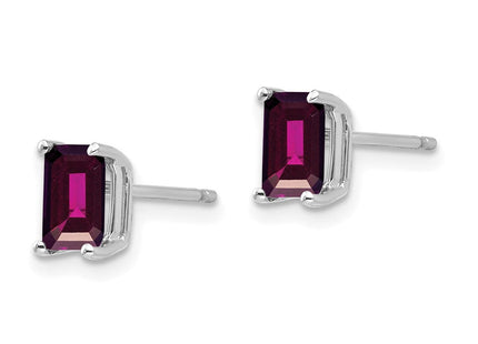 14K white gold blue topaz earrings, alternate view