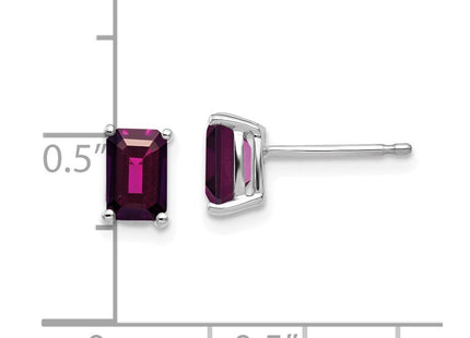 14K white gold blue topaz earrings, further view