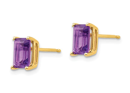 14K gold amethyst earrings, alternate view