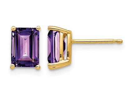 14K gold amethyst earrings