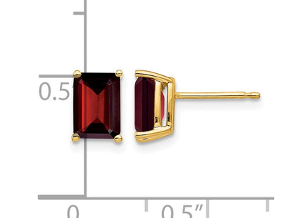 14K gold emerald earrings, further view