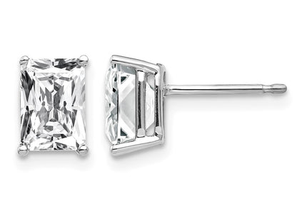 14K white gold cubic zirconia earrings