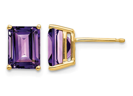 14K gold amethyst earrings