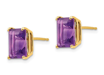 14K gold amethyst earrings, alternate view