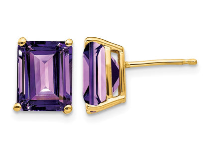 14K gold amethyst earrings