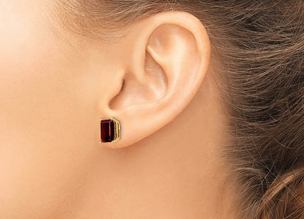 14K gold emerald earrings, another view