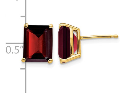 14K gold emerald earrings, further view