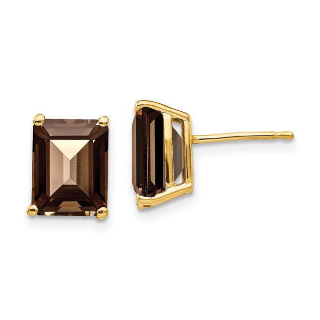 14k Yellow Gold Earrings Style XE68SQ - Classique Jewelry Inc.