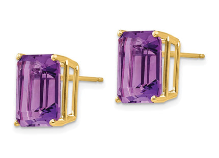 14K gold amethyst earrings, alternate view