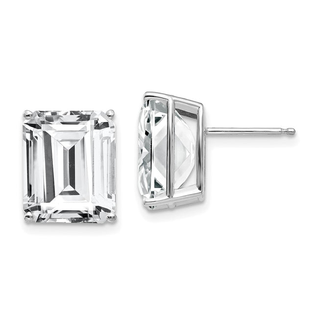 14k White Gold Earrings Style XE70WCZ - Classique Jewelry Inc.