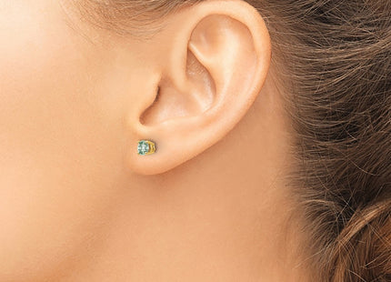 14K gold quartz earrings, another view