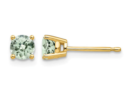 14K gold quartz earrings