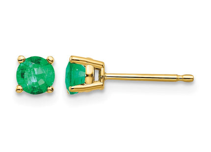 14K gold emerald earrings
