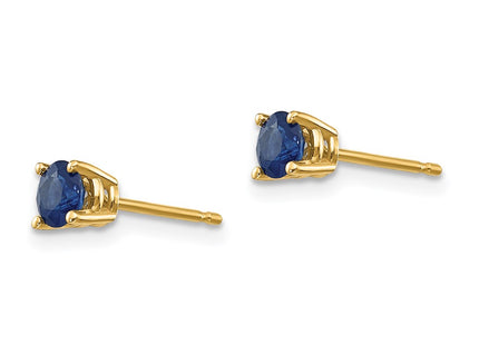 14K gold sapphire earrings, alternate view