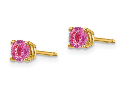 14K gold sapphire earrings, alternate view