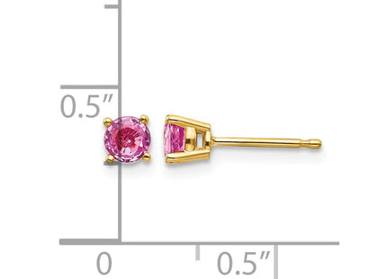 14K gold sapphire earrings, further view